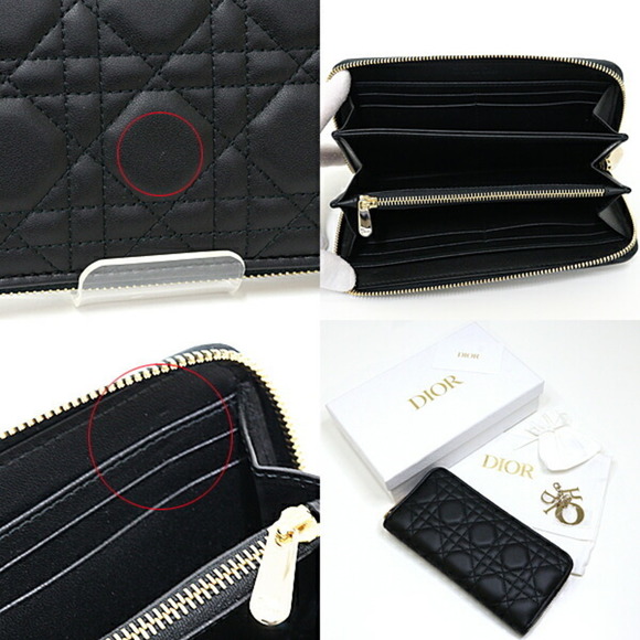 DIOR Black Lambskin Leather Wallet - Picture 3 of 3